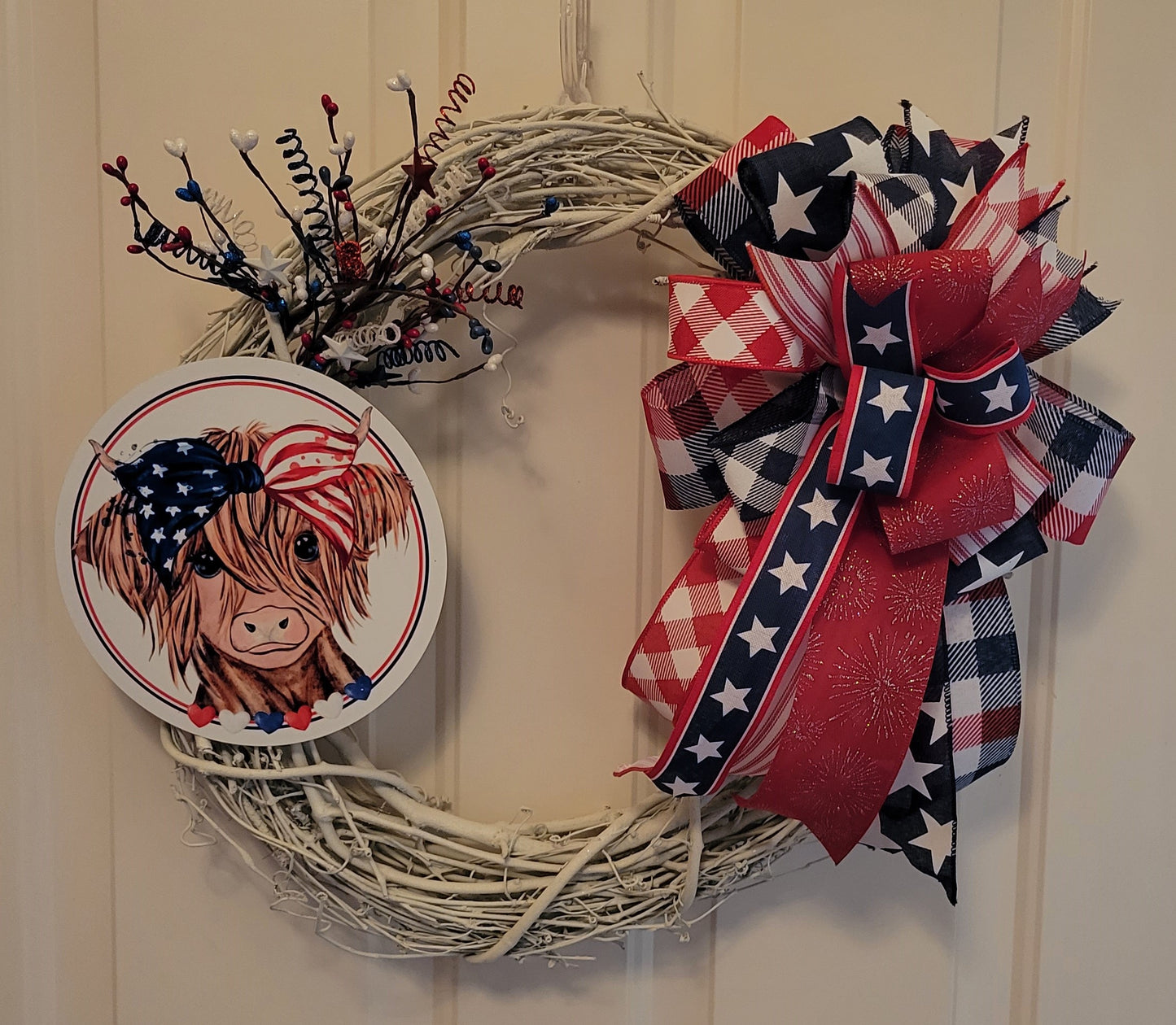 Cow Americana Wreath