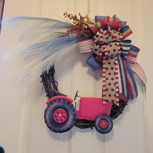 Americana Tractor Wreath