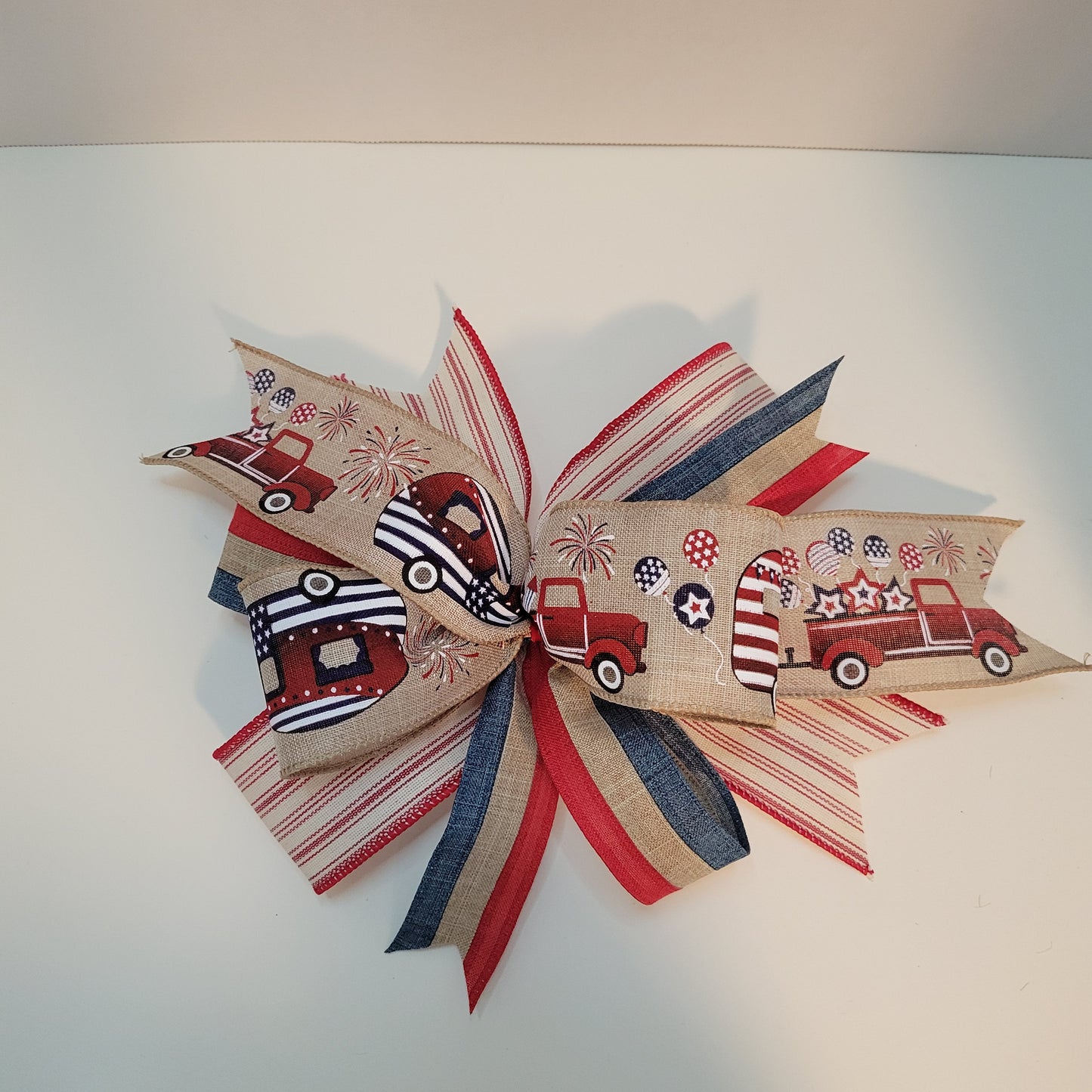 Patriotic Bow with Truck