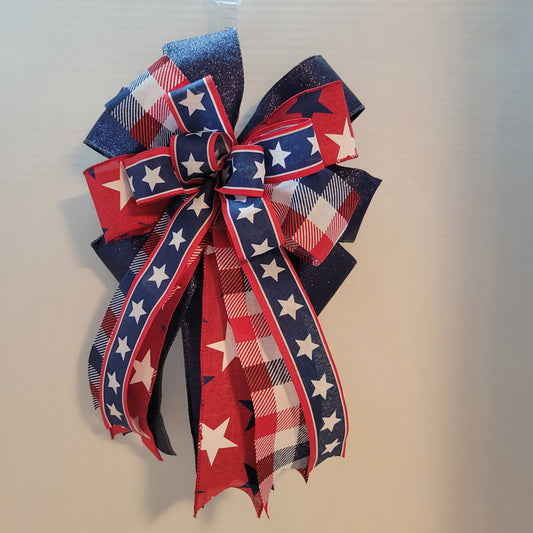 Patriotic Bow with Tails