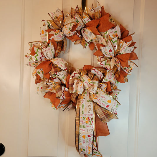 Fall Ribbon Wreath